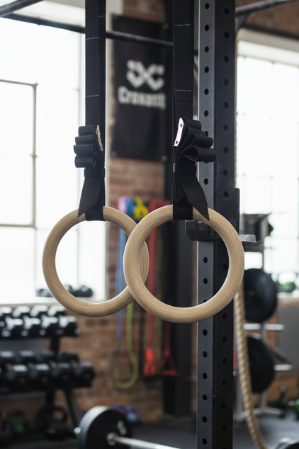 Gymnastik-Ringe aus Holz (Paar)